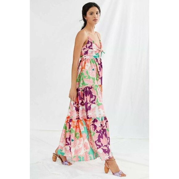 NEW ANTHROPOLOGIE X DELFI COLLECTIVE Sz S SEBASTIENNE MAXI DRESS - Picture 3 of 3
